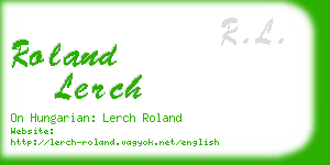 roland lerch business card